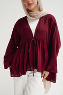 day dreamer blouse in maroon