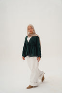 Day dreamer blouse in emerald green