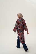 jacquard double satin kimono
