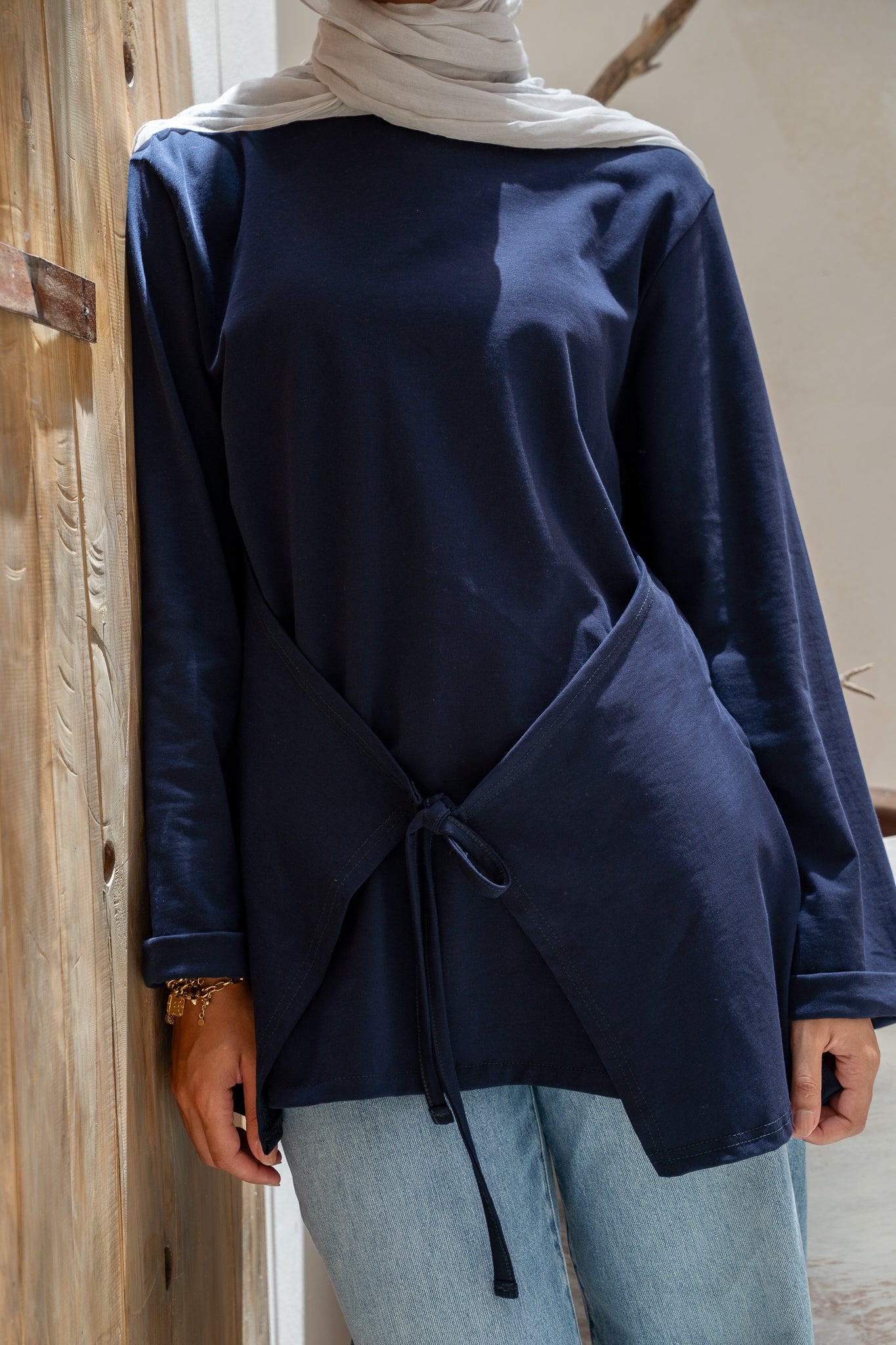 The Tie Top in Navy