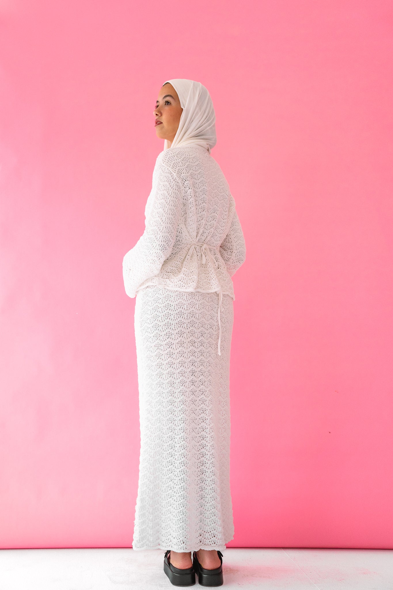Seashell Crochet Set in White