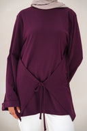 The Tie Top in Burgundy