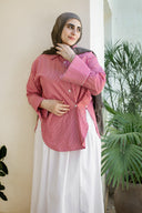 Twist Stripe Shirt -Red