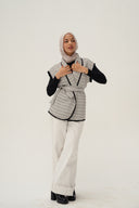Rahil quilted vest - black