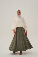safy suede skirt - olive