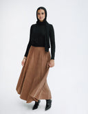 safy suede skirt - camel