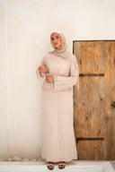 Seashell Crochet Set in Beige