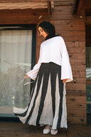 polka dot skirt - black & white