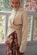 The waisted shirt - beige