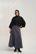 safy sued skirt - gray