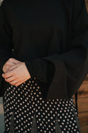 Low cut tee - black