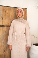 Seashell Crochet Set in Beige