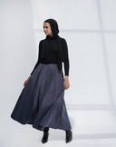 safy sued skirt - gray