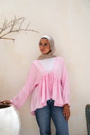 Day dreamer blouse in powder pink