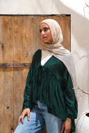 Day dreamer blouse in emerald green