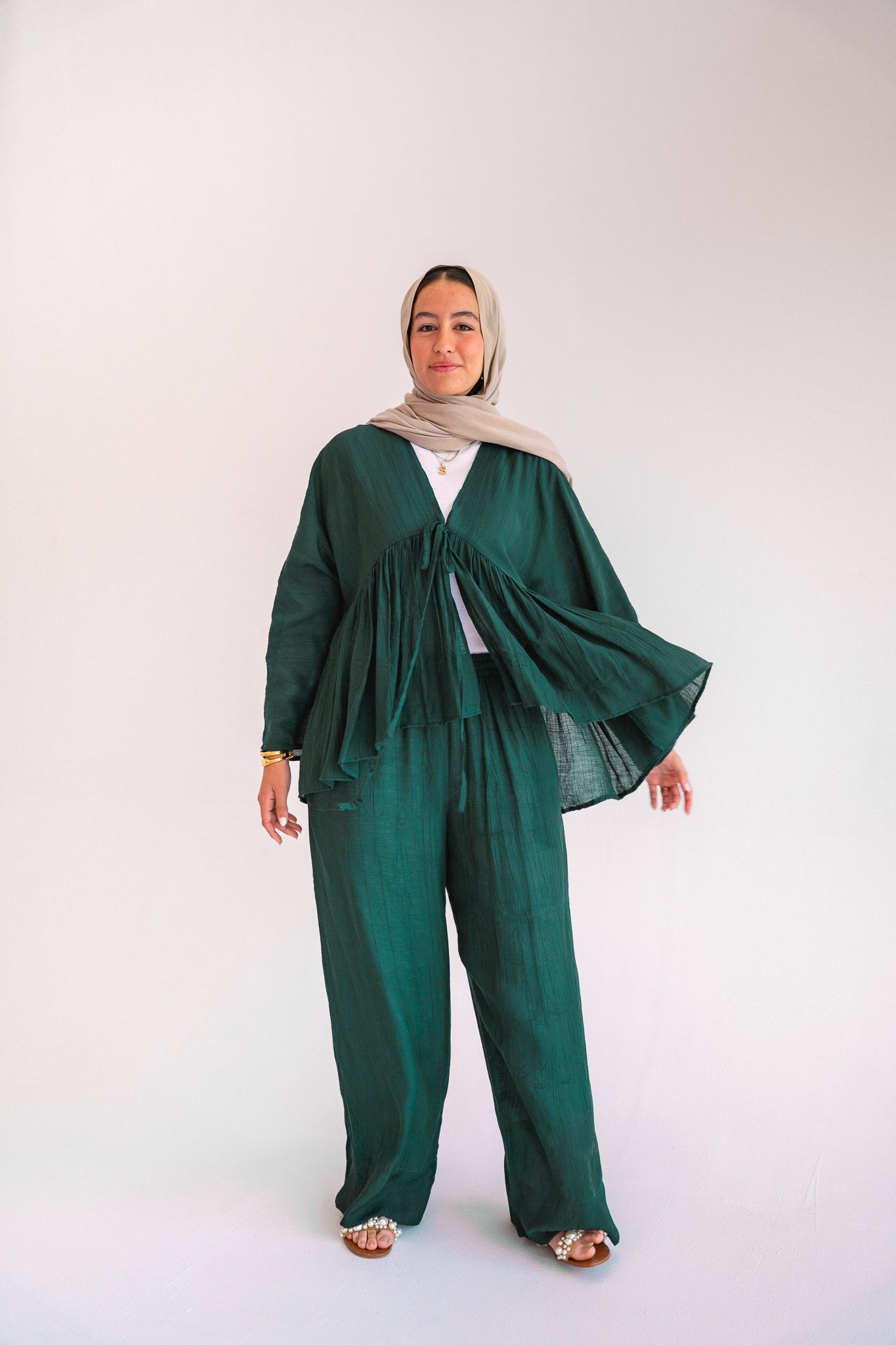 Daydreamer Linen Set in Green