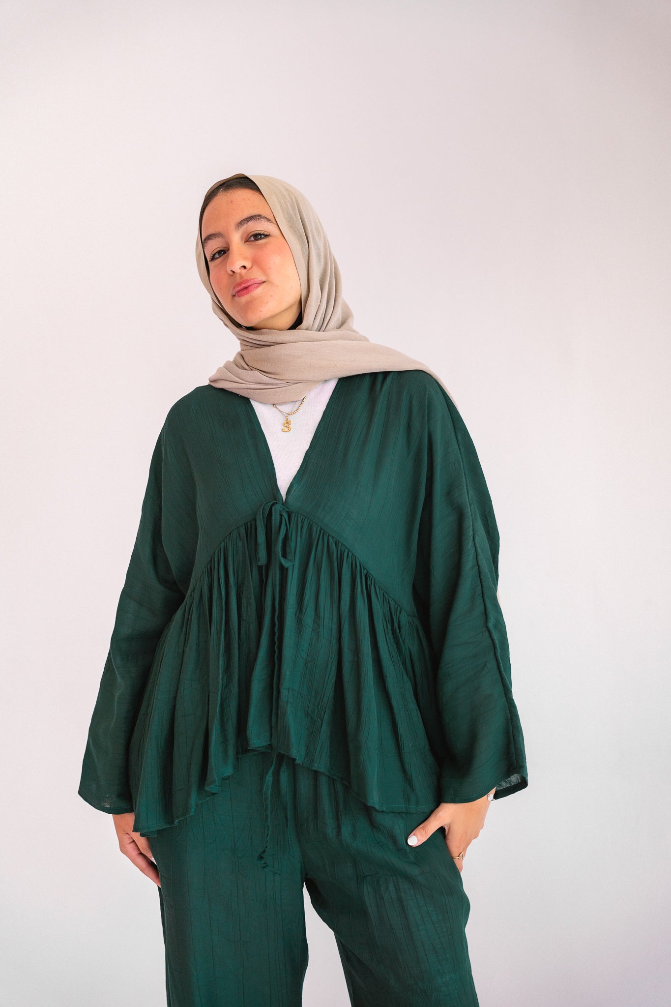 Daydreamer Linen Set in Green