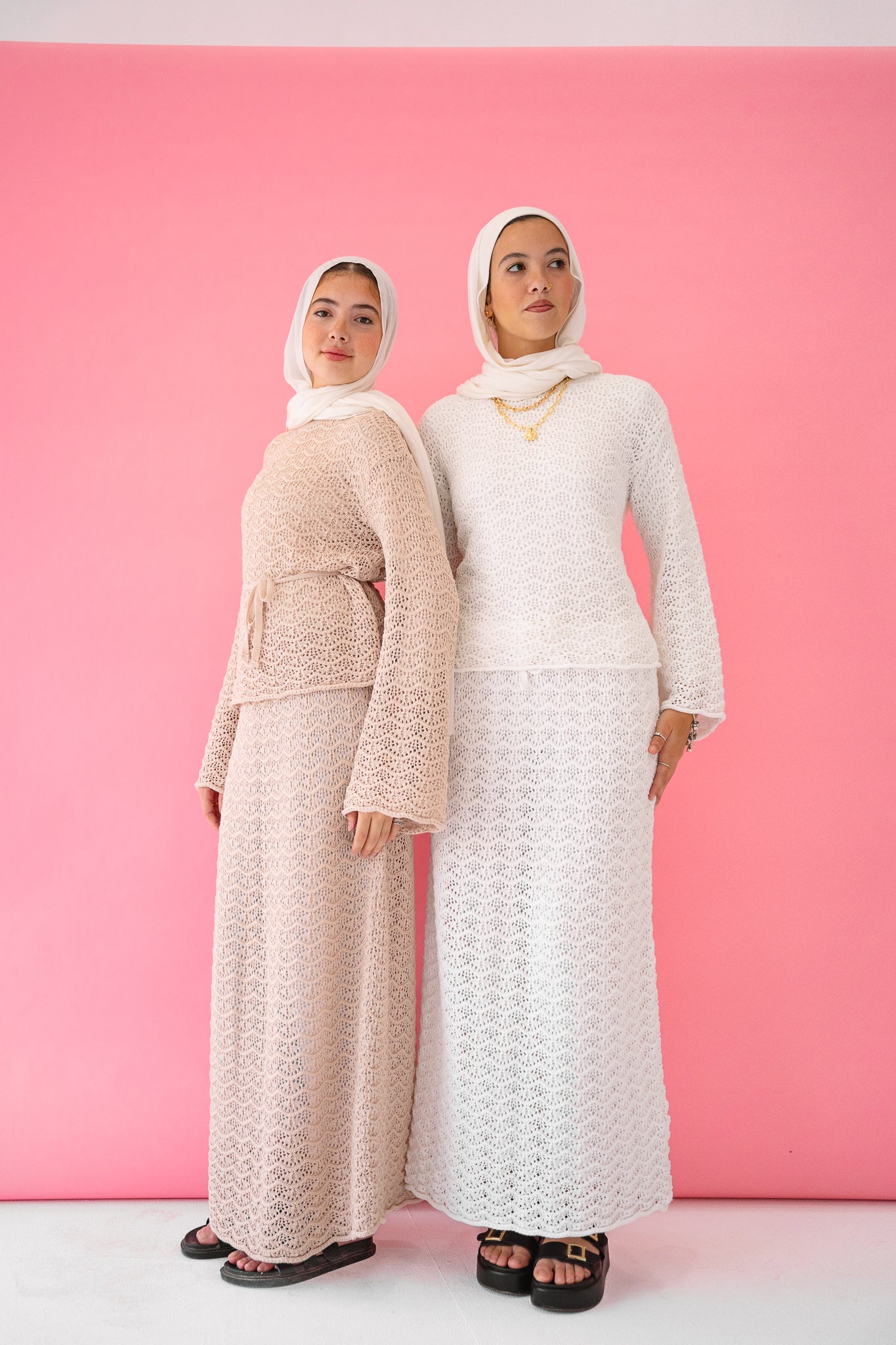 Seashell Crochet Set in White