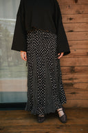 polka dot skirt - black