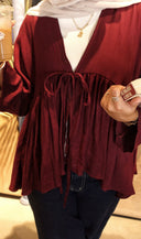 day dreamer blouse in maroon