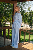 Soft denim set in light blue