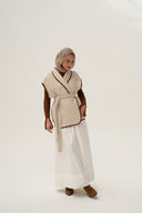 Rahil quilted vest- brown