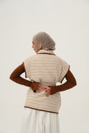 Rahil quilted vest- brown