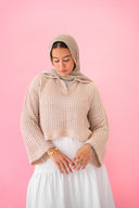 Sunset Walk Crochet Top in Beige