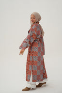 jacquard double satin kimono
