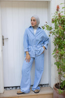 Soft denim set in light blue