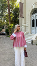 Daisy Blouse in Red Stripes