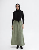 safy suede skirt - olive