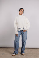 Dolly mock neck in off-white