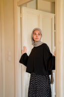 Low cut tee - black