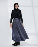 safy sued skirt - gray