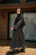 polka dot skirt - black