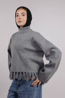 Dolly mock neck in gray