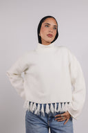 Dolly mock neck in off-white
