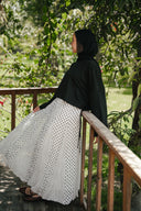 polka dot skirt - white