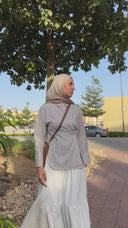 The Daily Stripped Shirt in Beige