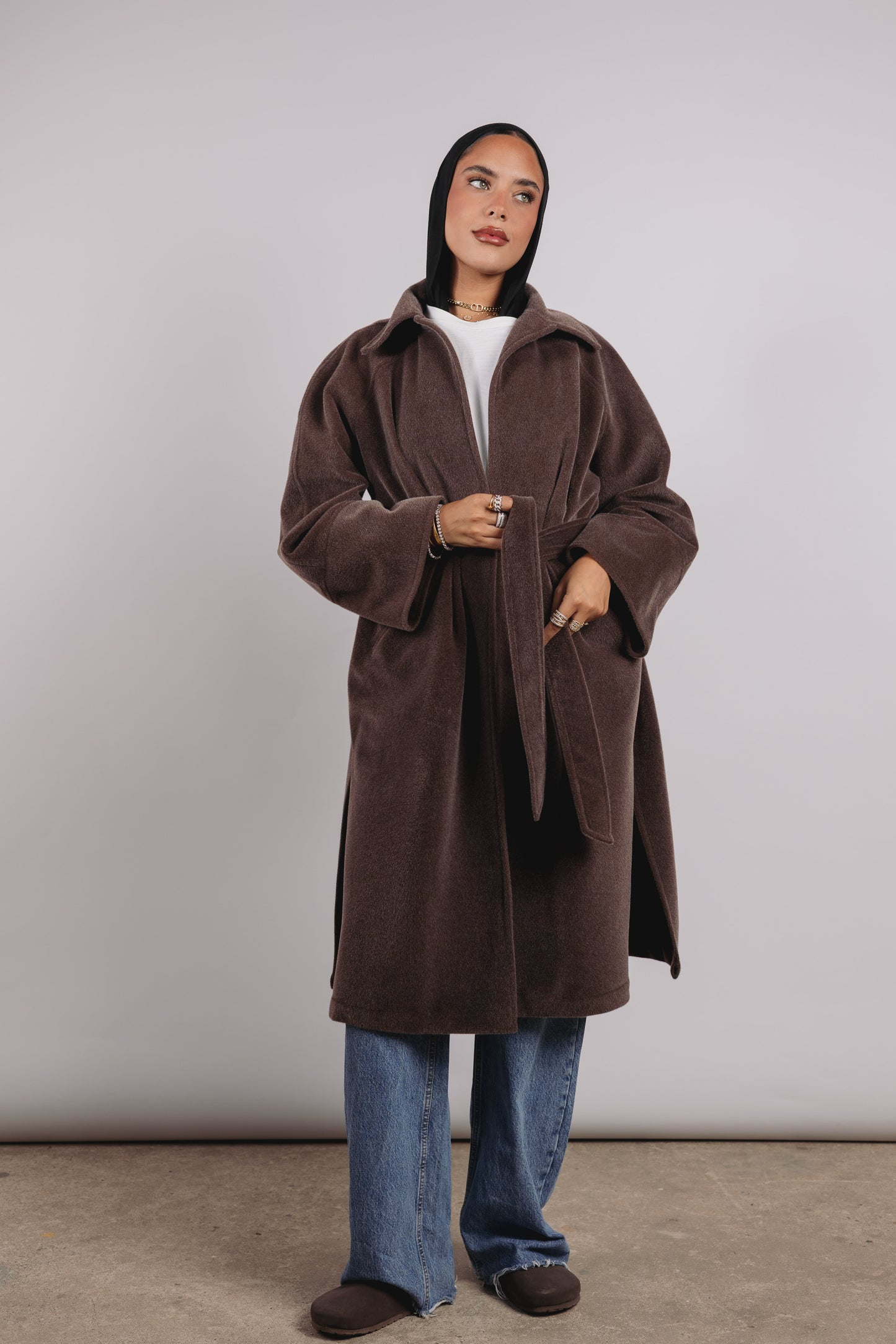 Self Made Coat in Brown