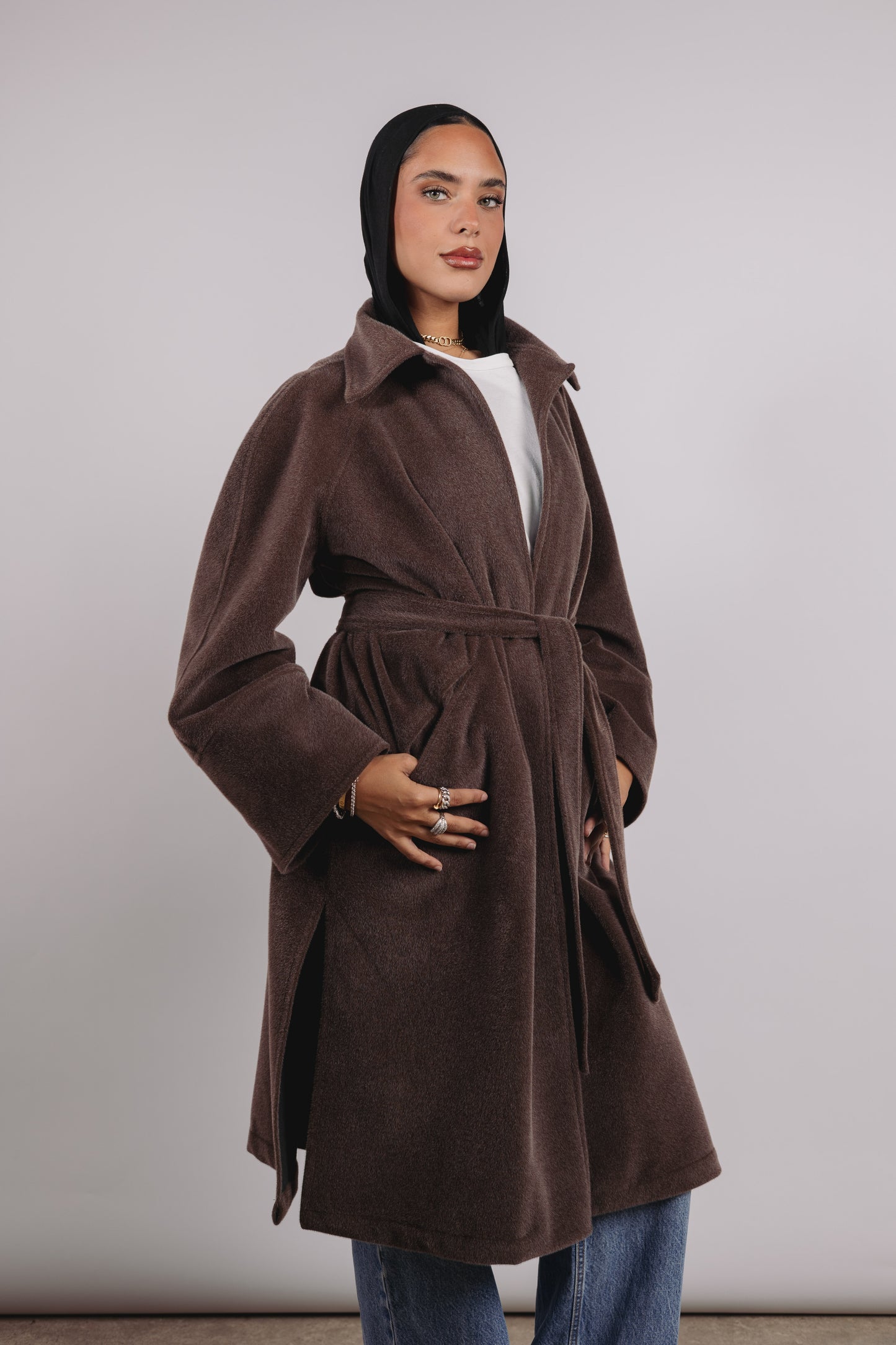 Self Made Coat in Brown