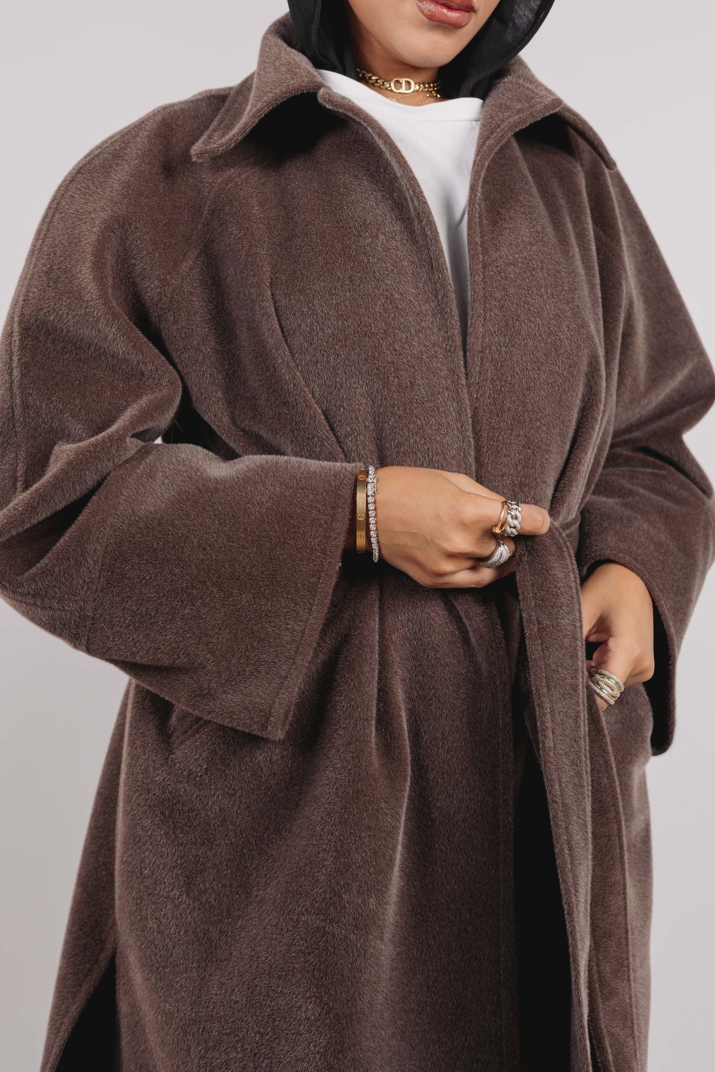 Self Made Coat in Brown