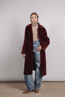 Self Made Coat in Maroon