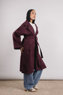Not So Basic Coat in Maroon