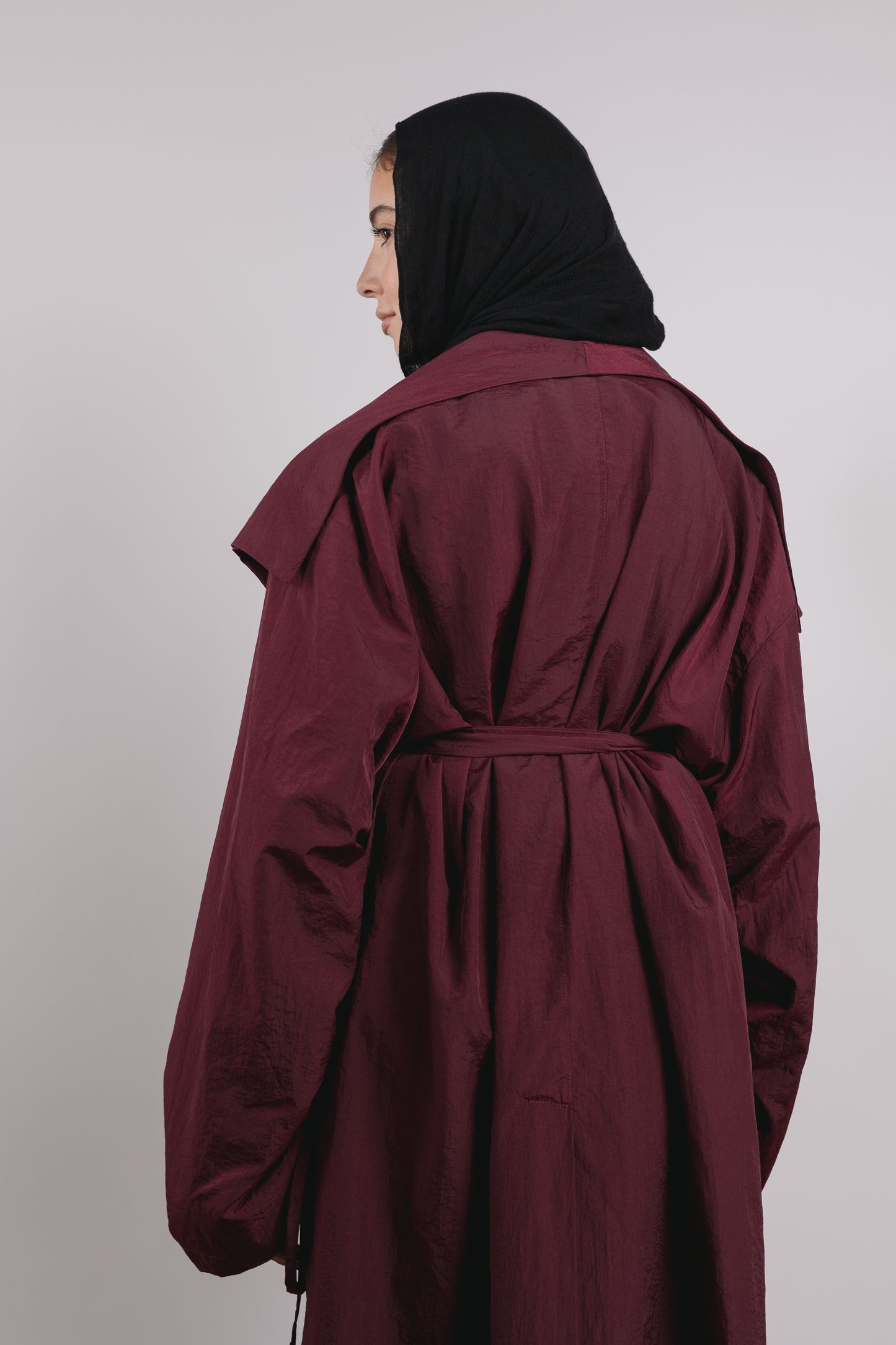 City Rush Coat in Maroon