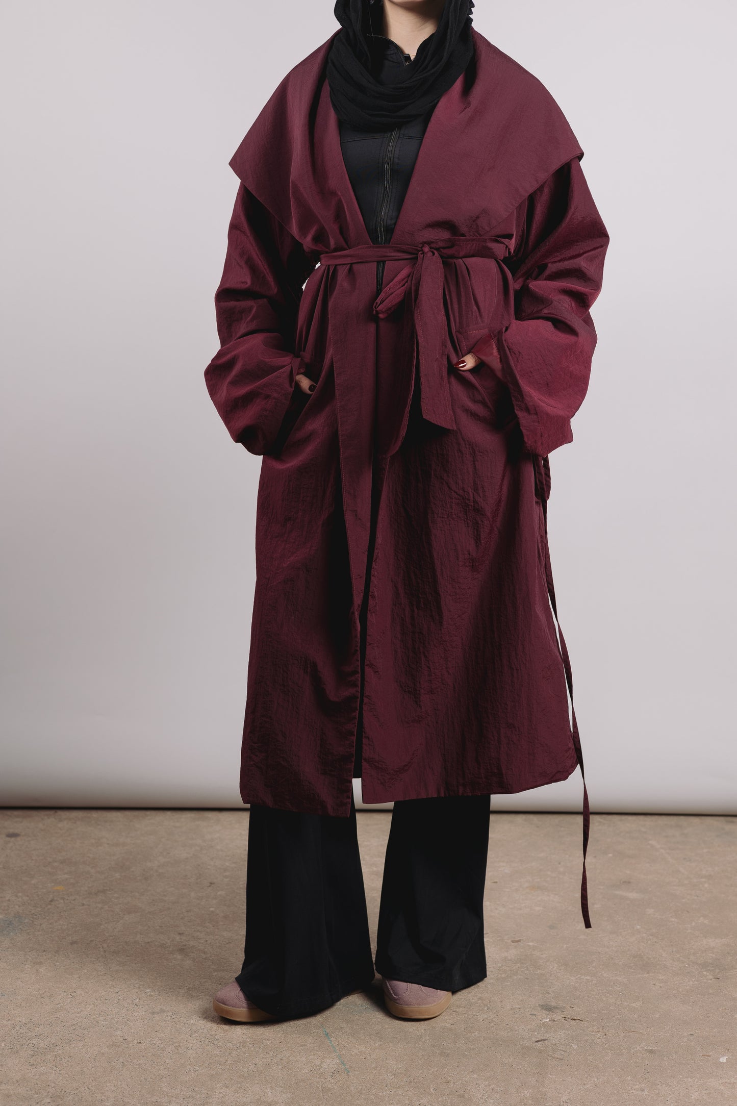 City Rush Coat in Maroon