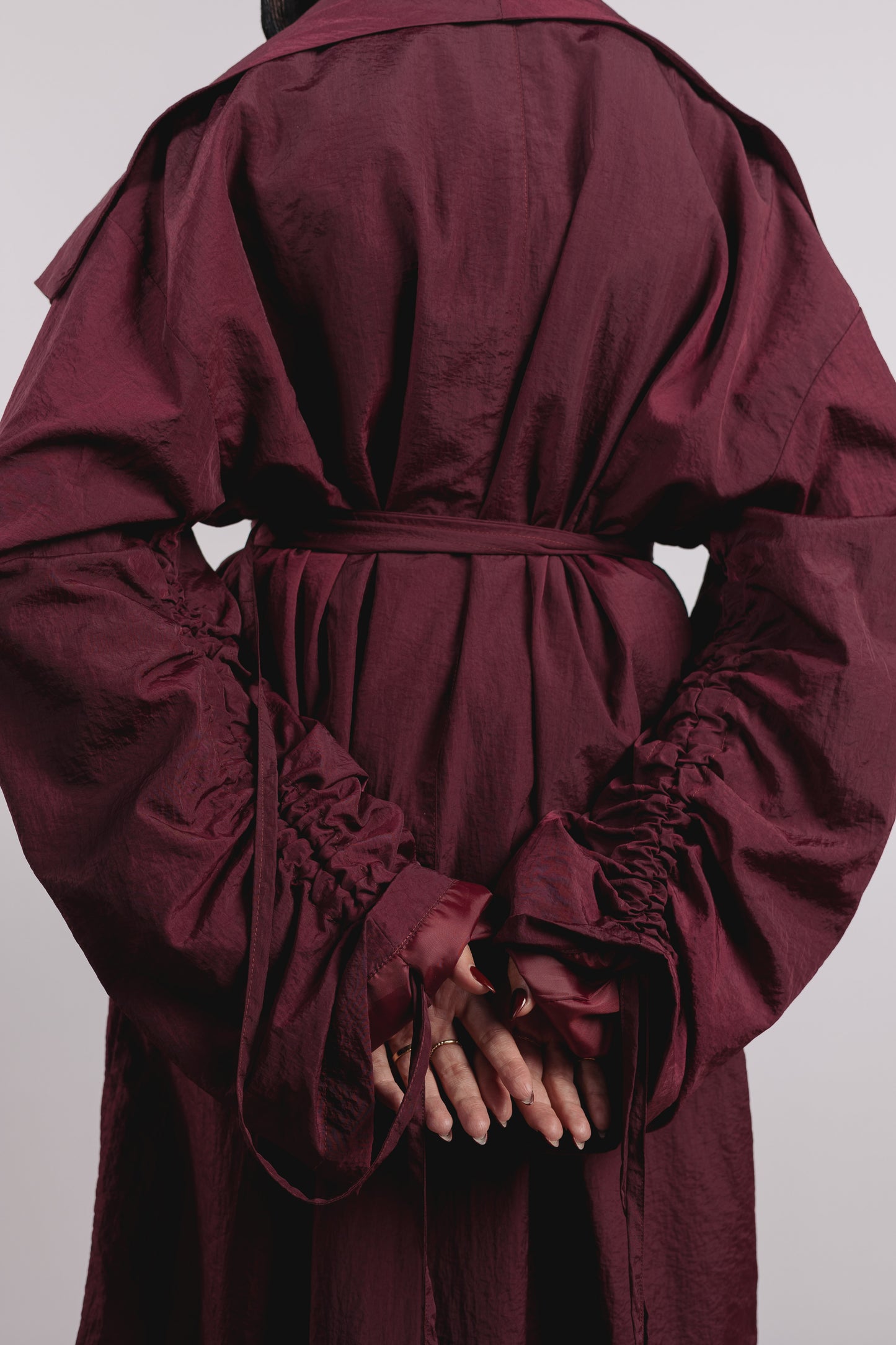 City Rush Coat in Maroon