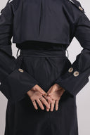 Madeline trench coat in navy